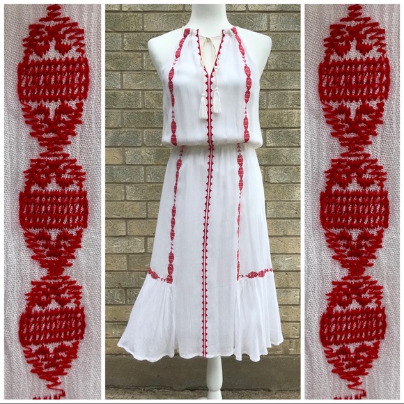 Lily Rain Dresses & Skirts - Lily Rain Embroidered White Gauze Dress